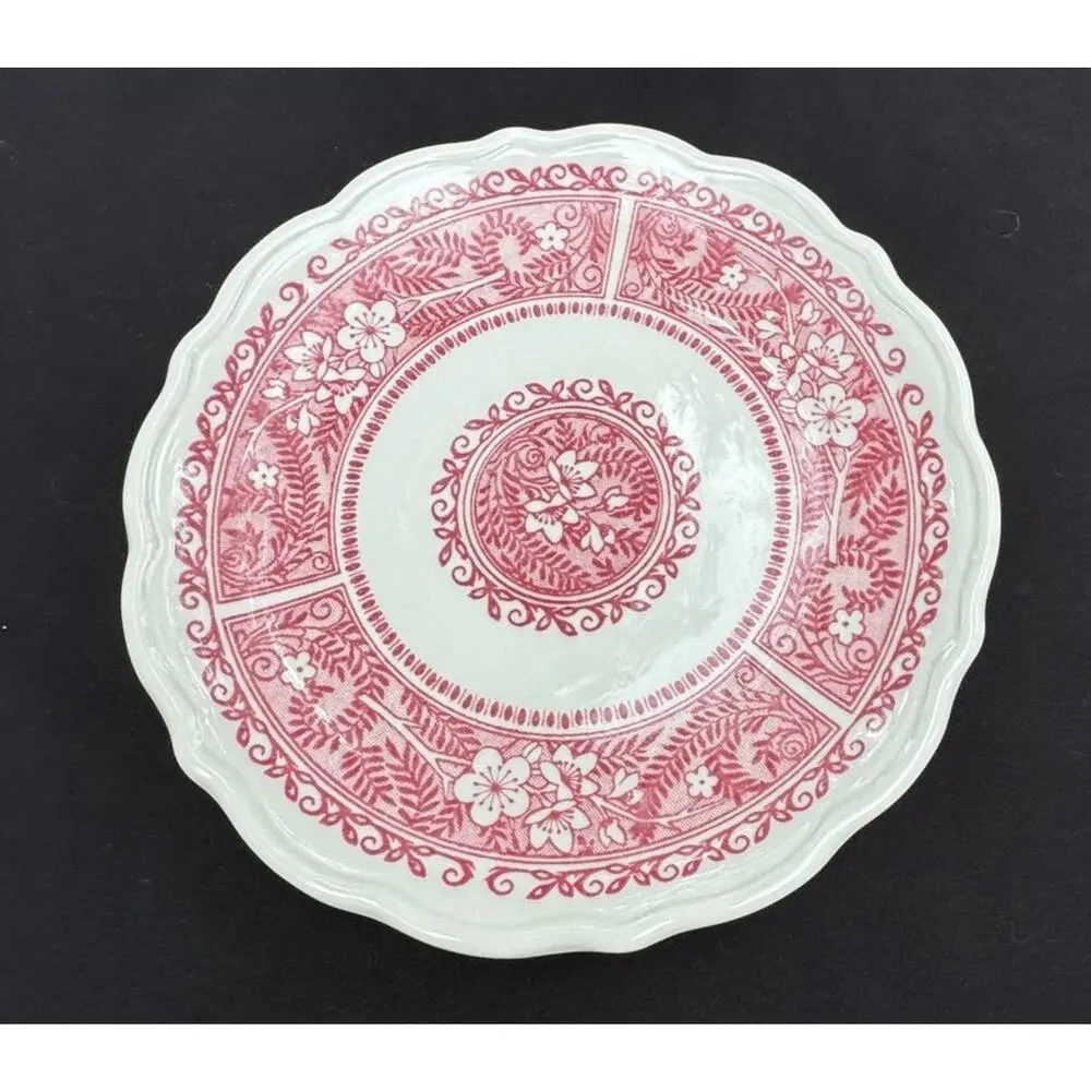 Vtg Syracuse China Strawberry Hill Restaurant Ware Bread Plate Pink White -A83